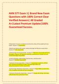  AHN 577 Exam 1&vert; Brand New Exam Questions with 100&percnt; Correct Clear Verified Answers&vert; All Graded A&plus;&vert;Latest Premium Update&vert;100&percnt; Guaranteed Success&period;
