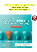  YODER-WISE'S LEADING AND MANAGING IN CANADIAN NURSING&comma; 3RD EDITION &lpar;WADDELL&comma; 2024&rpar;&comma; CHAPTER 1-32 &vert; ALL CHAPTERS TEST BANK 