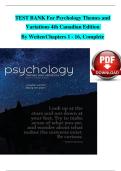 Test Bank for Psychology&colon; Themes and Variations 4th Edition &vert; Halpern&comma; Weiten & McCann &vert; Exam Prep Latest Update 2026