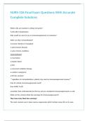 NURS-106 Final Exam Questions With Accurate Complete Solutions 