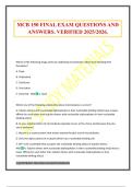 MCB 150 FINAL EXAM QUESTIONS AND ANSWERS&period; VERIFIED 2025&sol;2026&period;