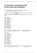 EC 302 FINAL EXAM PRACTICE QUESTIONS AND ANSWERS