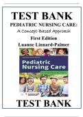Test Bank Pediatric Nursing Care A Concept-Based Approach First Edition Luanne Linnard-  Palmer 