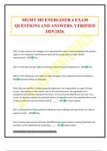 MGMT 383 ENERGIZER 4 EXAM QUESTIONS AND ANSWERS&period; VERIFIED 2025&sol;2026&period;