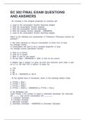 EC 302 FINAL EXAM QUESTONS AND ANSWERS