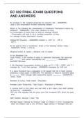 EC 302 FINAL EXAM QUESTONS AND ANSWERS