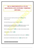 MCJA MIDTERM&sol;FINAL EXAM QUESTIONS AND ANSWERS&period; VERIFIED 2025&sol;2026&period;