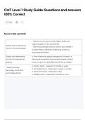 CMT Level 1 Study Guide Questions and Answers 100&percnt; Correct