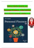 SOLUTION MANUAL &ndash; Personal Finance &lpar;14th Edition&rpar; &vert; E&period; Thomas Garman & Jonathan Fox &vert; Latest Update 2026 &vert; Complete Step-by-Step Solutions &vert; Homework&comma; Quiz & Exam Prep
