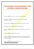 MSN 610 QUIZ 4 EXAM QUESTIONS AND ANSWERS&period; VERIFIED 2025&sol;2026&period;