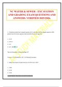 NC WATER & SEWER - EXCAVATION AND GRADING EXAM QUESTIONS AND ANSWERS&period; VERIFIED 2025&sol;2026&period;