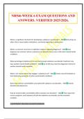 NR546 WEEK 6 EXAM QUESTIONS AND ANSWERS. VERIFIED 2025/2026.