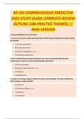 ATI RN COMPREHENSIVE PREDICTOR  2025 STUDY GUIDE COMPLETE REVIEW  OUTLINE &lpar;180 PRACTICE THEMES&rpar; &vert;&vert;  NEW VERSION