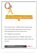 CIS Test 3 &ndash; 40 Exam Questions on Networking&comma; Internet Architecture&comma; Protocols & Connectivity Models &ndash; 2025&sol;2026