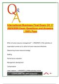 International Business Final Exam (Chapter 17) – 40+ Questions with Answers | HRM Strategies, Expatriates, Staffing Policies