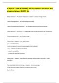 HTH 100 EXAM 4 &lpar;SMITH&rpar; With complete Questions and answers Newest RATED A&plus; 