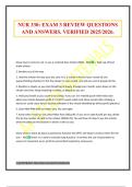 NUR 330&colon; EXAM 3 REVIEW QUESTIONS AND ANSWERS&period; VERIFIED 2025&sol;2026&period;