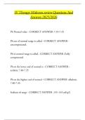 IV Therapy Midterm review Questions And Answers 2025&sol;2026
