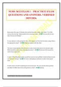 NURS 3632 EXAM 1 &ndash; PRACTICE EXAM QUESTIONS AND ANSWERS&period; VERIFIED 2025&sol;2026&period;