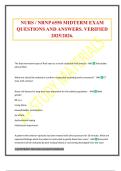 NURS &sol; NRNP 6550 MIDTERM EXAM QUESTIONS AND ANSWERS&period; VERIFIED 2025&sol;2026&period;