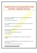 NURS251 FINAL EXAM QUESTIONS AND ANSWERS&period; VERIFIED 2025&sol;2026&period;
