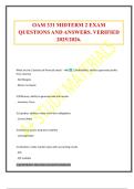 OAM 331 MIDTERM 2 EXAM QUESTIONS AND ANSWERS&period; VERIFIED 2025&sol;2026&period;