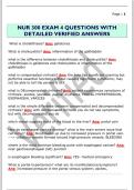 NUR 300 EXAM 4 QUESTIONS WITH  DETAILED VERIFIED ANSWERS 
