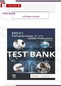 Complete A+ TEST BANK For Gould's Pathophysiology for the Health Professions 7th Edition By VanMeter & Hubert (2022)ISBN: 9780323829809, 7th Edition Chapters 1-28-(A Complete Study Guide/ Ace Exams)