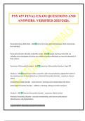 PSY 657 FINAL EXAM QUESTIONS AND ANSWERS&period; VERIFIED 2025&sol;2026&period;