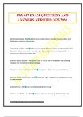 PSY 657 EXAM QUESTIONS AND ANSWERS&period; VERIFIED 2025&sol;2026&period;