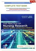 COMPLETE TEST BANK For Burns And Grove's The Practice Of Nursing Research&colon; Appraisal&comma; Synthesis&comma; And Generation Of Evidence 9th Edition By Jennifer R&period; Gray Phd Rn Faan &lpar;Author&rpar; Latest Update Graded A&plus;