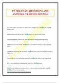 PN 3006 EXAM QUESTIONS AND ANSWERS&period; VERIFIED 2025&sol;2026&period;