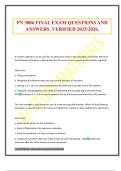 PN 3006 FINAL EXAM QUESTIONS AND ANSWERS&period; VERIFIED 2025&sol;2026&period;