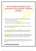 PPN 301&colon; PRECONCEPTION EXAM QUESTIONS AND ANSWERS&period; VERIFIED 2025&sol;2026&period;