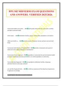 PPN 302 MIDTERM EXAM QUESTIONS AND ANSWERS&period; VERIFIED 2025&sol;2026&period;