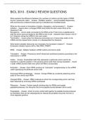 BIOL 3010 - EXAM 2 REVIEW QUESTIONS