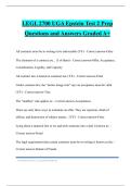 LEGL 2700 UGA Epstein Test 2 Prep Questions and Answers Graded A&plus;