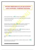 PPN302 MIDTERM EXAM QUESTIONS AND ANSWERS&period; VERIFIED 2025&sol;2026&period;