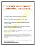 PPN302 WEEK 11 EXAM QUESTIONS AND ANSWERS&period; VERIFIED 2025&sol;2026&period;