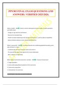 PPN302 FINAL EXAM QUESTIONS AND ANSWERS&period; VERIFIED 2025&sol;2026&period;