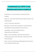 Constitutional Law MPTC Exam Questions and Answers Graded A&plus;