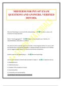 MIDTERM FOR PSY 657 EXAM QUESTIONS AND ANSWERS&period; VERIFIED 2025&sol;2026&period;