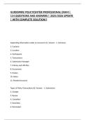GUIDEWIRE POLICYCENTER PROFESSIONAL EXAM &vert; 114 QUESTIONS AND ANSWERS &vert; 2025&sol;2026 UPDATE &vert; WITH COMPLETE SOLUTION&excl;&excl;