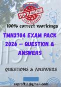 TMN3704 EXAM PACK 2026 – QUESTION & ANSWERS