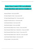 Santa Clara County EMS Accreditation Exam Questions and Answers Graded A&plus;