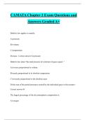 CAMATA Chapter 2 Exam Questions and Answers Graded A&plus;