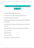 CAMATA Exam Questions and Answers Graded A&plus;