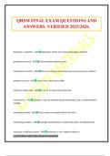 QRSM FINAL EXAM QUESTIONS AND ANSWERS&period; VERIFIED 2025&sol;2026&period;