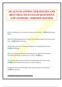 QUALYS SCANNING STRATEGIES AND BEST PRACTICES EXAM QUESTIONS AND ANSWERS&period; VERIFIED 2025&sol;2026&period;