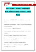 BSC 2085 - Test #2 Questions With Detailed Explanations 100% Pass